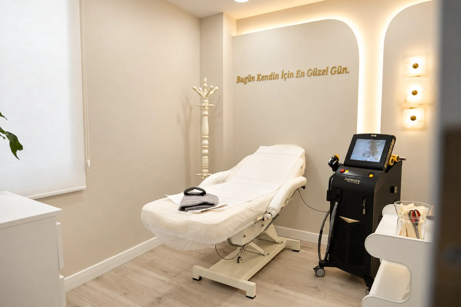 Vega Beauty lazer epilasyon uygulama odası, Soprano Ice Platinum cihazı